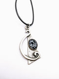 Silver Plated Polymer Clay Inlay Necklace