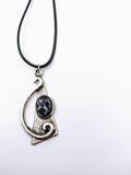 Silver Plated Polymer Clay Inlay Necklace