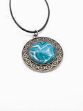 Silver Plated Polymer Clay Inlay Necklace