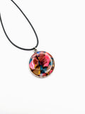 Silver Plated Polymer Clay Inlay Necklace