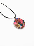 Silver Plated Polymer Clay Inlay Necklace
