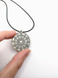 Silver Plated Polymer Clay Inlay Necklace