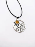 Silver Plated Polymer Clay Inlay Necklace