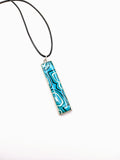 Silver Plated Polymer Clay Inlay Necklace