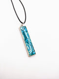 Silver Plated Polymer Clay Inlay Necklace