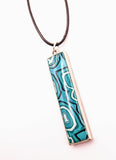 Silver Plated Polymer Clay Inlay Necklace
