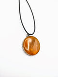 Silver Plated Polymer Clay Inlay Necklace