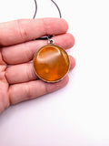 Silver Plated Polymer Clay Inlay Necklace