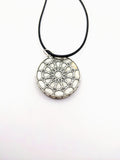 Silver Plated Polymer Clay Inlay Necklace