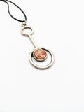 Silver Plated Polymer Clay Inlay Necklace