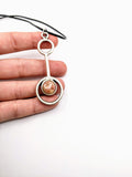 Silver Plated Polymer Clay Inlay Necklace
