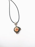 Silver Plated Polymer Clay Inlay Necklace