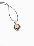 Silver Plated Polymer Clay Inlay Necklace