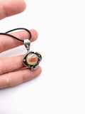 Silver Plated Polymer Clay Inlay Necklace