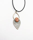 Silver Plated Polymer Clay Inlay Necklace