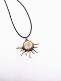 Silver Plated Polymer Clay Inlay Necklace
