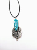 Silver Plated Polymer Clay Inlay Necklace