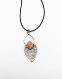 Silver Plated Polymer Clay Inlay Necklace
