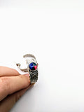 Silver Plated Earrings with Polymer Clay Inlay