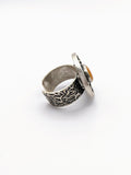 Silver Plated with Polymer Clay Inlay Statement Ring