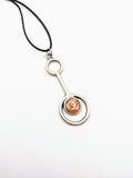 Silver Plated Polymer Clay Inlay Necklace