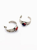 Silver Plated Earrings with Polymer Clay Inlay