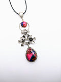 Silver Plated Polymer Clay Inlay Necklace