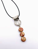 Silver Plated Polymer Clay Inlay Necklace