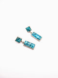 Silver Plated Earrings with Polymer Clay Inlay