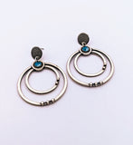 Silver Plated Earrings with Polymer Clay Gemstones