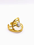 Priene Ring Green Polymer Clay Stone