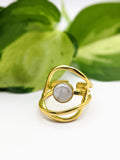 Priene Ring Green Polymer Clay Stone