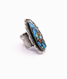 Aredhel Ring Turquoise  Polymer Clay Stone