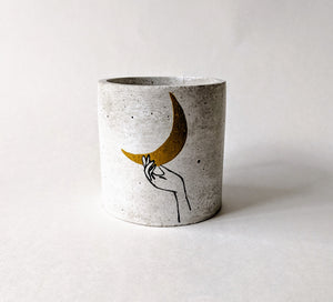 The Moon and the Stars Concrete Planters